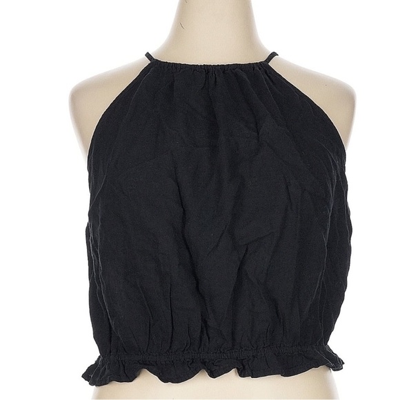 Anthropologie Pilcro Cropped Linen Halter Top, - Picture 5 of 10